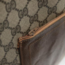 GUCCI GG Supreme Web Sherry Line Tote Bag PVC Beige Auth ep9399-14