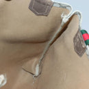 GUCCI GG Supreme Web Sherry Line Tote Bag PVC Beige Auth ep9399-17
