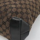 GUCCI GG Canvas Tote Bag Brown Silver 019 0401 Auth ep9402-16