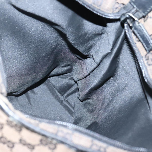 GUCCI GG Canvas Tote Bag Brown Silver 019 0401 Auth ep9402