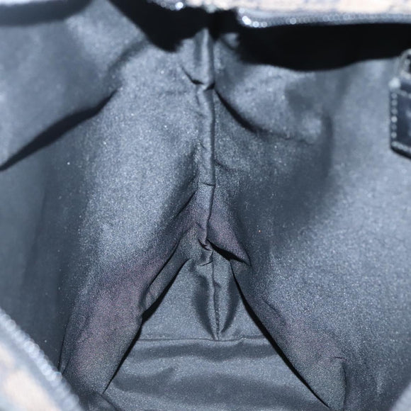 GUCCI GG Canvas Tote Bag Brown Silver 019 0401 Auth ep9402