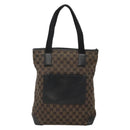 GUCCI GG Canvas Tote Bag Brown Silver 019 0401 Auth ep9402-13