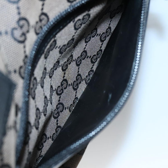 GUCCI GG Canvas Tote Bag Brown Silver 019 0401 Auth ep9402