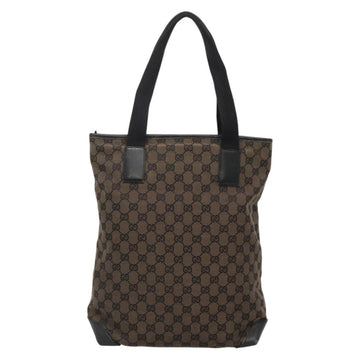 GUCCI GG Canvas Tote Bag Brown Silver 019 0401 Auth ep9402 - 0