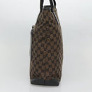 GUCCI GG Canvas Tote Bag Brown Silver 019 0401 Auth ep9402-4
