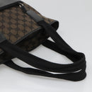 GUCCI GG Canvas Tote Bag Brown Silver 019 0401 Auth ep9402-7