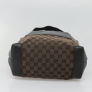 GUCCI GG Canvas Tote Bag Brown Silver 019 0401 Auth ep9402-5