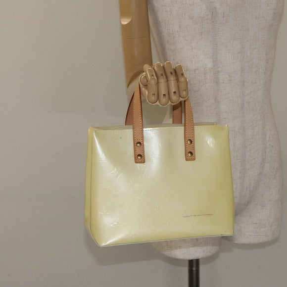 LOUIS VUITTON Monogram Vernis Reade PM Hand Bag Perle M91336 LV Auth ep9403
