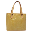 LOUIS VUITTON Monogram Vernis Houston Hand Bag Beige M91004 LV Auth ep9404-1