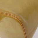 LOUIS VUITTON Monogram Vernis Houston Hand Bag Beige M91004 LV Auth ep9404-9