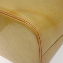 LOUIS VUITTON Monogram Vernis Houston Hand Bag Beige M91004 LV Auth ep9404-15
