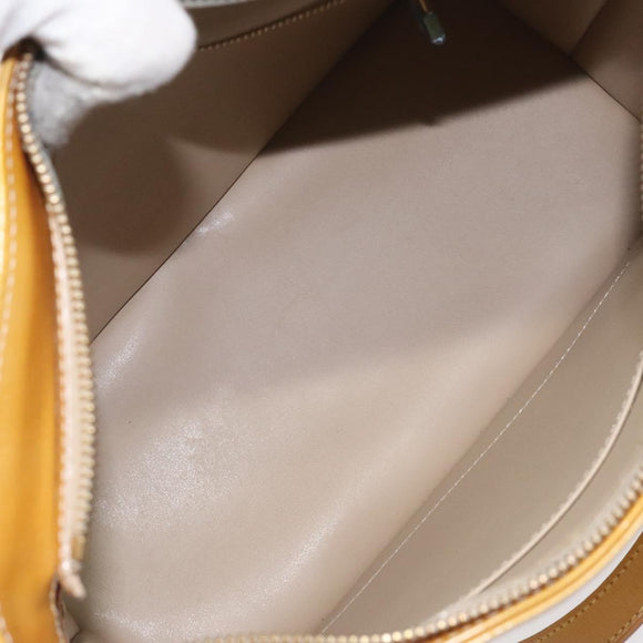 LOUIS VUITTON Monogram Vernis Houston Hand Bag Beige M91004 LV Auth ep9404