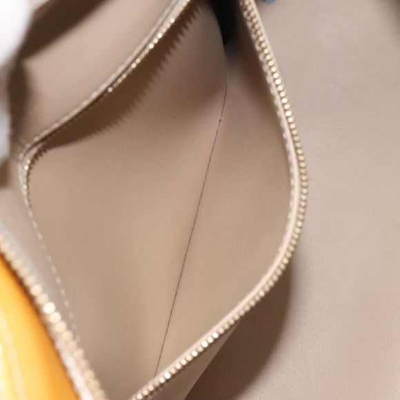 LOUIS VUITTON Monogram Vernis Houston Hand Bag Beige M91004 LV Auth ep9404