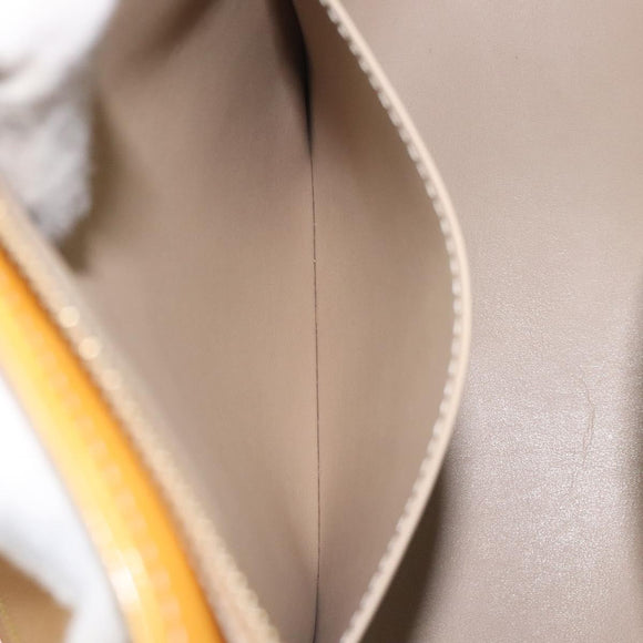 LOUIS VUITTON Monogram Vernis Houston Hand Bag Beige M91004 LV Auth ep9404