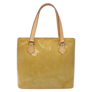 LOUIS VUITTON Monogram Vernis Houston Hand Bag Beige M91004 LV Auth ep9404 - 0