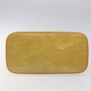 LOUIS VUITTON Monogram Vernis Houston Hand Bag Beige M91004 LV Auth ep9404-5