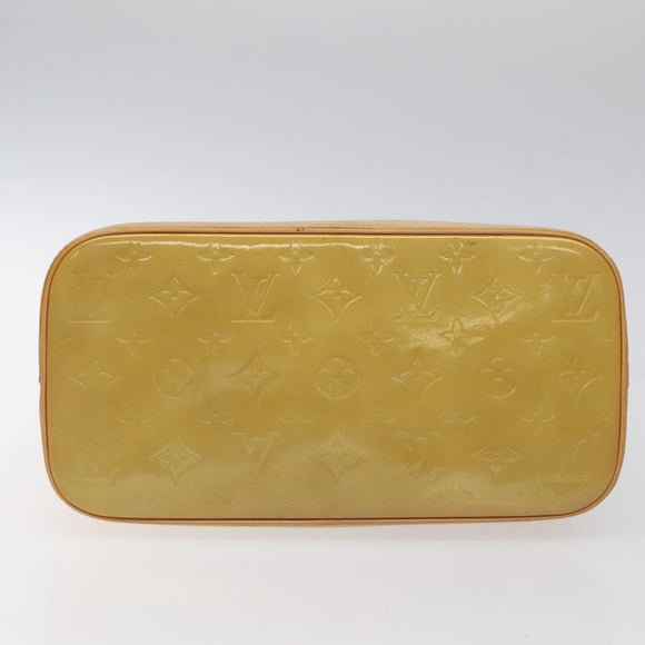 LOUIS VUITTON Monogram Vernis Houston Hand Bag Beige M91004 LV Auth ep9404