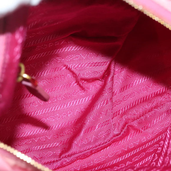 PRADA Hand Bag Nylon 2way Pink Gold Auth ep9408