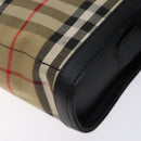 Burberrys Nova Check Shoulder Bag Canvas Beige Gold Auth ep9421-12