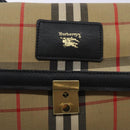 Burberrys Nova Check Shoulder Bag Canvas Beige Gold Auth ep9421-14