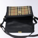 Burberrys Nova Check Shoulder Bag Canvas Beige Gold Auth ep9421-15