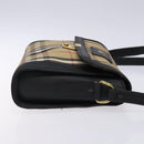 Burberrys Nova Check Shoulder Bag Canvas Beige Gold Auth ep9421-4