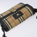 Burberrys Nova Check Shoulder Bag Canvas Beige Gold Auth ep9421-6