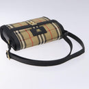 Burberrys Nova Check Shoulder Bag Canvas Beige Gold Auth ep9421-7