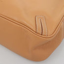 BURBERRY Shoulder Bag Leather Beige Silver Auth ep9425-10