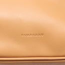 BURBERRY Shoulder Bag Leather Beige Silver Auth ep9425-14