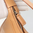 BURBERRY Shoulder Bag Leather Beige Silver Auth ep9425-15