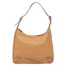 BURBERRY Shoulder Bag Leather Beige Silver Auth ep9425-2