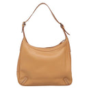 BURBERRY Shoulder Bag Leather Beige Silver Auth ep9425-3