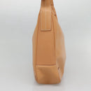 BURBERRY Shoulder Bag Leather Beige Silver Auth ep9425-5