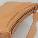 BURBERRY Shoulder Bag Leather Beige Silver Auth ep9425-6