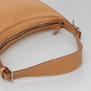 BURBERRY Shoulder Bag Leather Beige Silver Auth ep9425-7