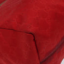 GUCCI GG Canvas Tote Bag Nylon Gold Red 282489 Auth ep9426-11