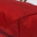 GUCCI GG Canvas Tote Bag Nylon Gold Red 282489 Auth ep9426-12