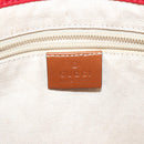 GUCCI GG Canvas Tote Bag Nylon Gold Red 282489 Auth ep9426-15