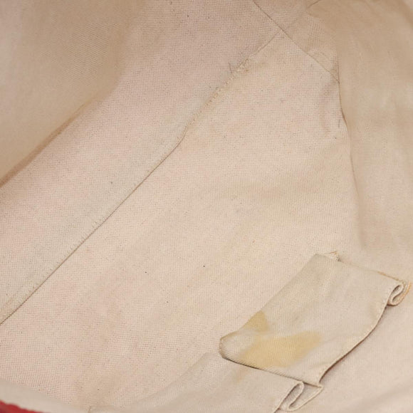 GUCCI GG Canvas Tote Bag Nylon Gold Red 282489 Auth ep9426