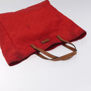 GUCCI GG Canvas Tote Bag Nylon Gold Red 282489 Auth ep9426-6