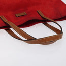 GUCCI GG Canvas Tote Bag Nylon Gold Red 282489 Auth ep9426-7