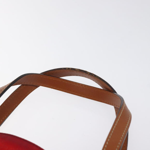 GUCCI GG Canvas Tote Bag Nylon Gold Red 282489 Auth ep9426