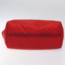 GUCCI GG Canvas Tote Bag Nylon Gold Red 282489 Auth ep9426-9