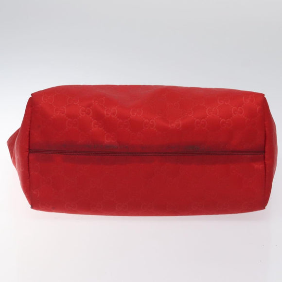 GUCCI GG Canvas Tote Bag Nylon Gold Red 282489 Auth ep9426