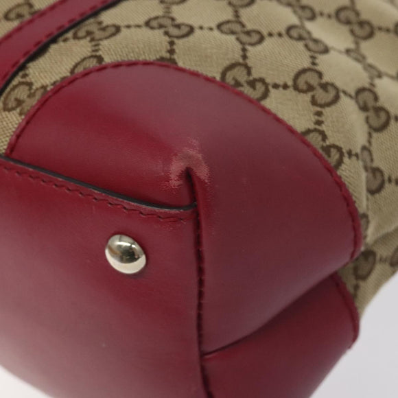 GUCCI GG Canvas Lovely Hand Bag Beige Gold 257069 Auth ep9430