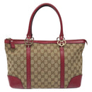 GUCCI GG Canvas Lovely Hand Bag Beige Gold 257069 Auth ep9430-13