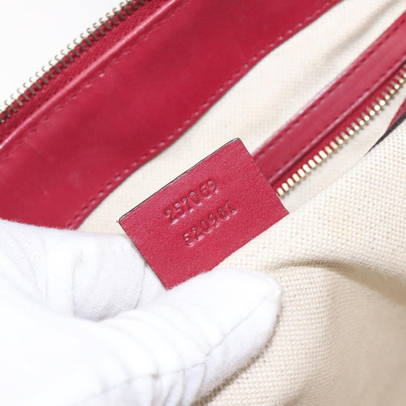 GUCCI GG Canvas Lovely Hand Bag Beige Gold 257069 Auth ep9430