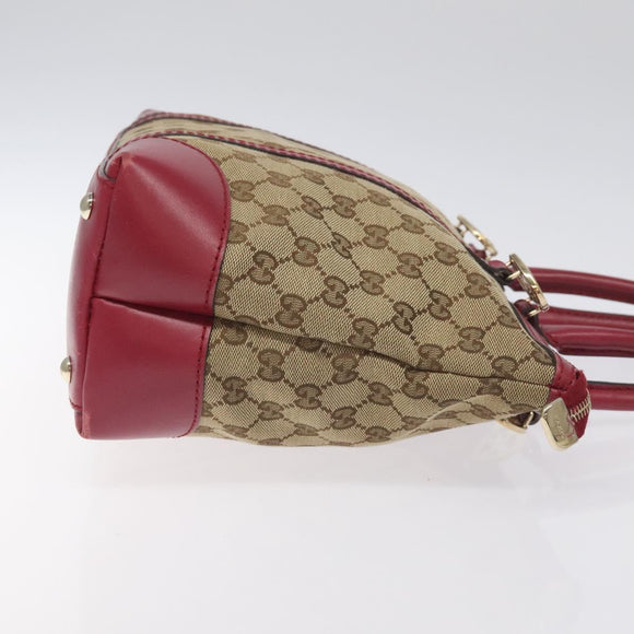 GUCCI GG Canvas Lovely Hand Bag Beige Gold 257069 Auth ep9430