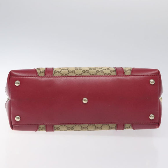 GUCCI GG Canvas Lovely Hand Bag Beige Gold 257069 Auth ep9430